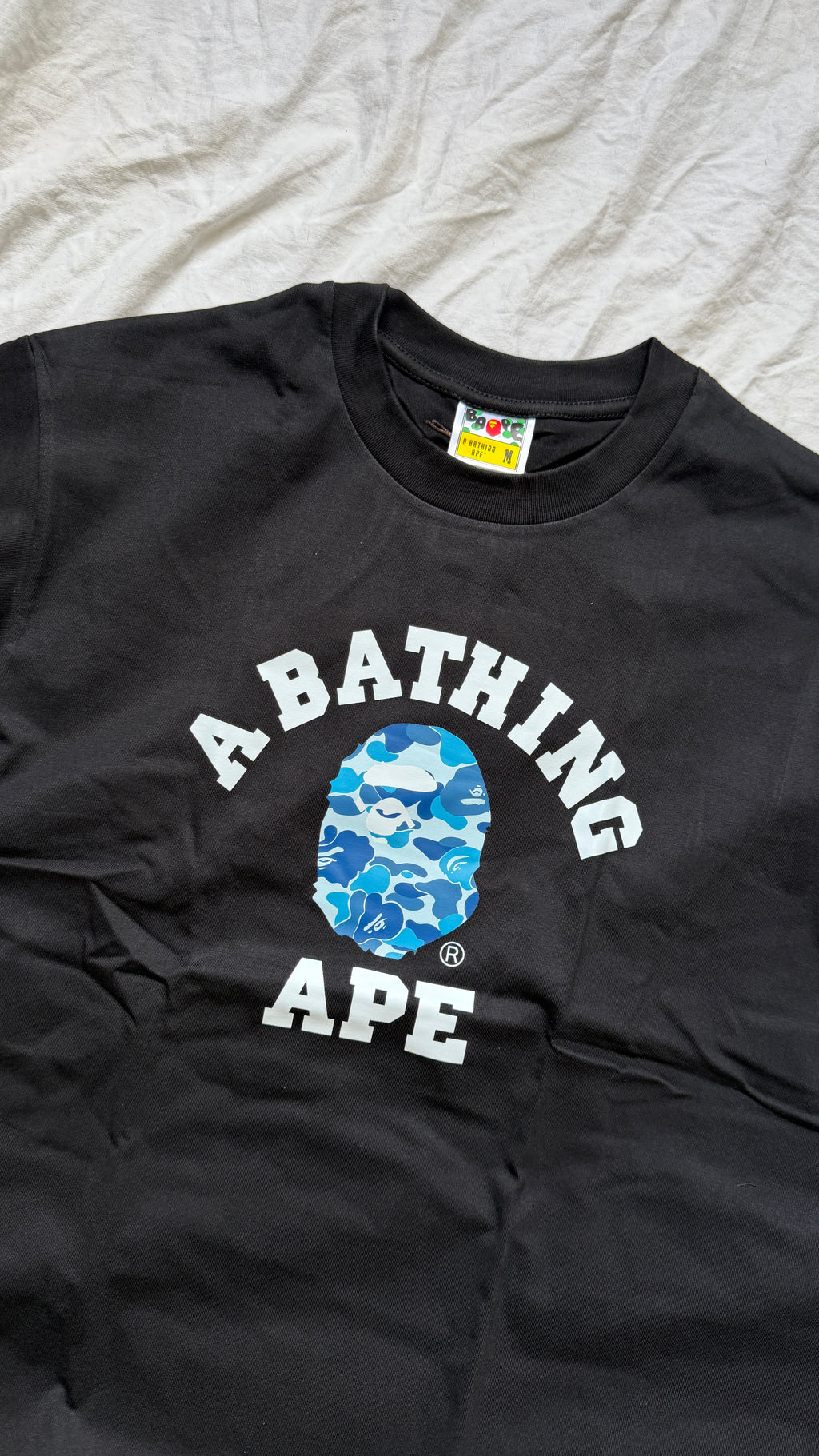 Bape College T-Shirt Blue Ape