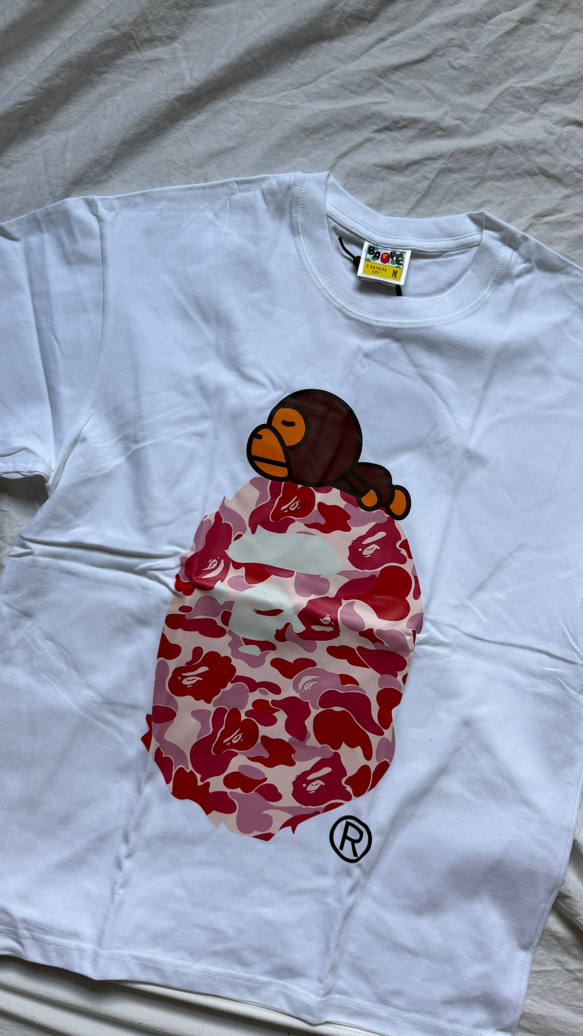 Bape Baby Milo Pink Ape Head T-Shirt