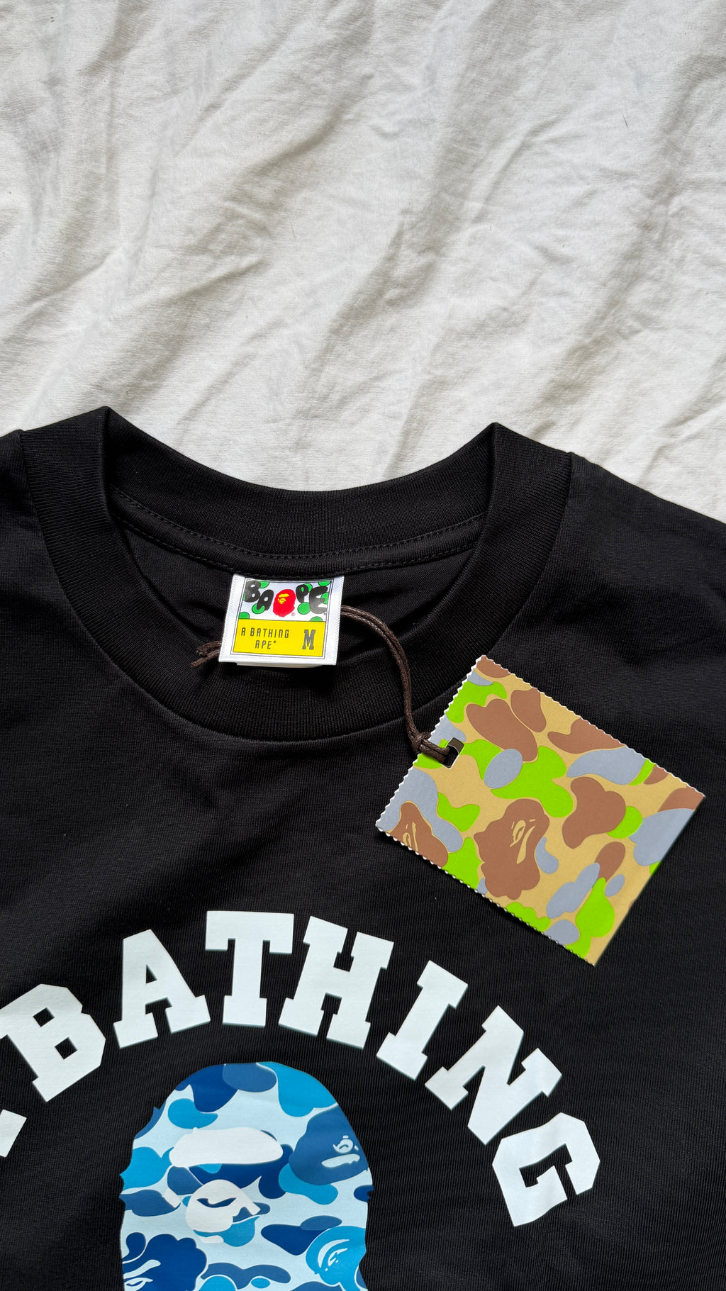 Bape College T-Shirt Blue Ape