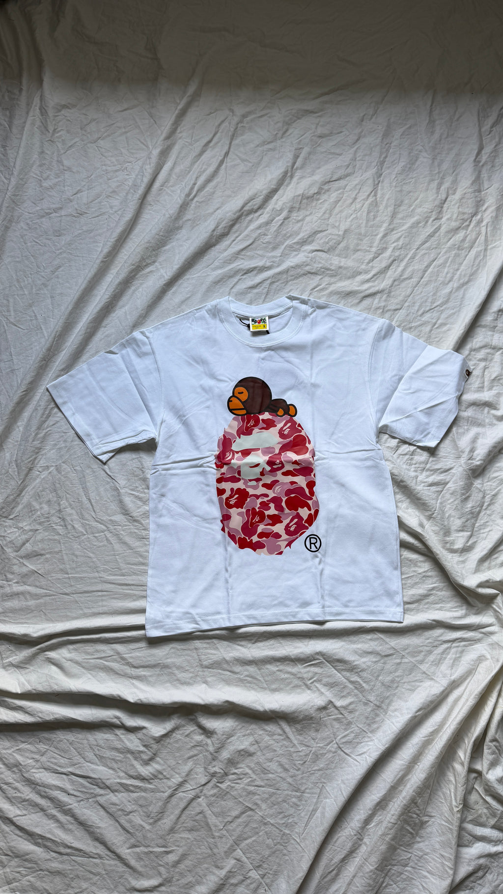 Bape Baby Milo Pink Ape Head T-Shirt