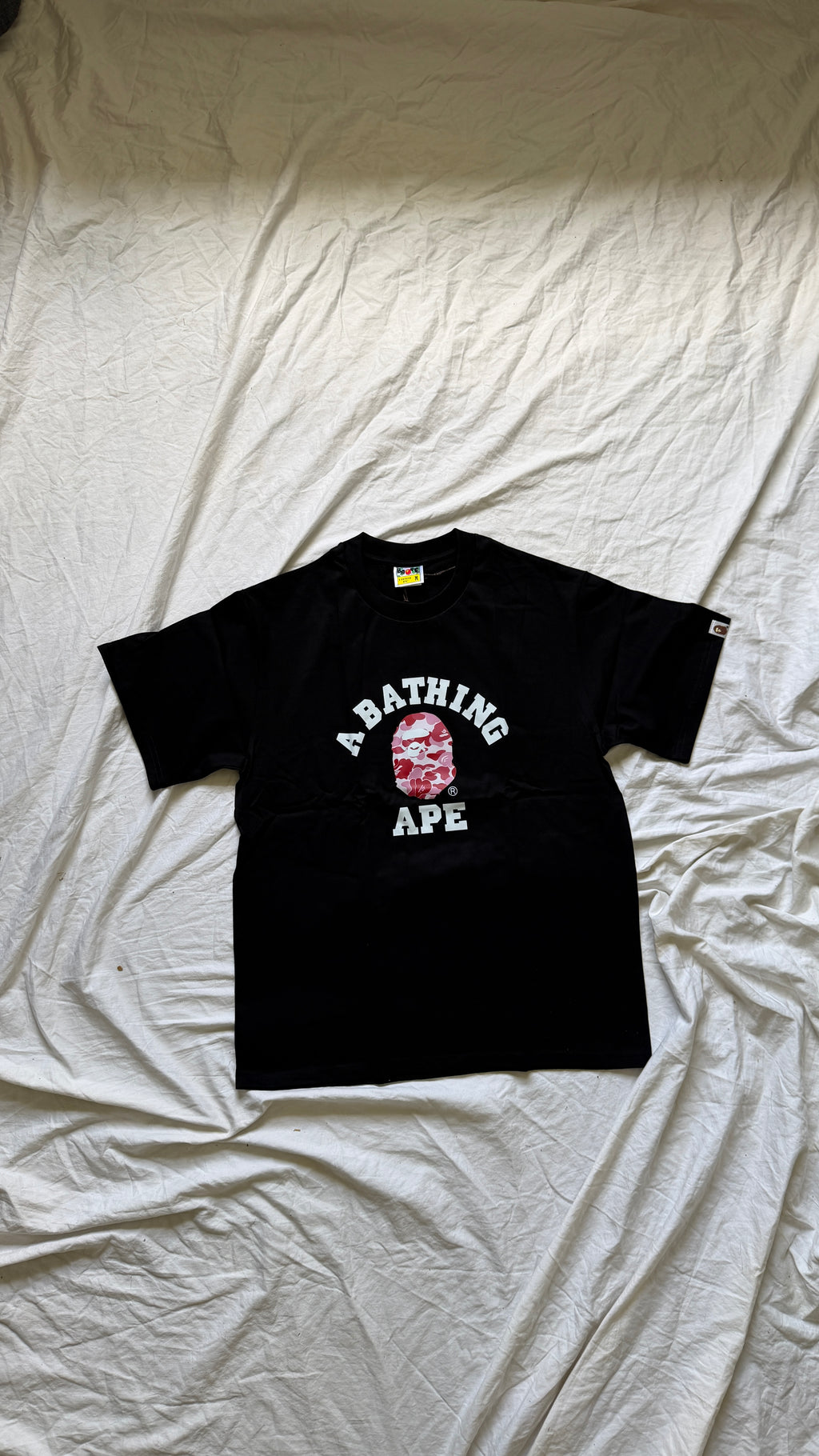Bape College T-Shirt Pink Ape