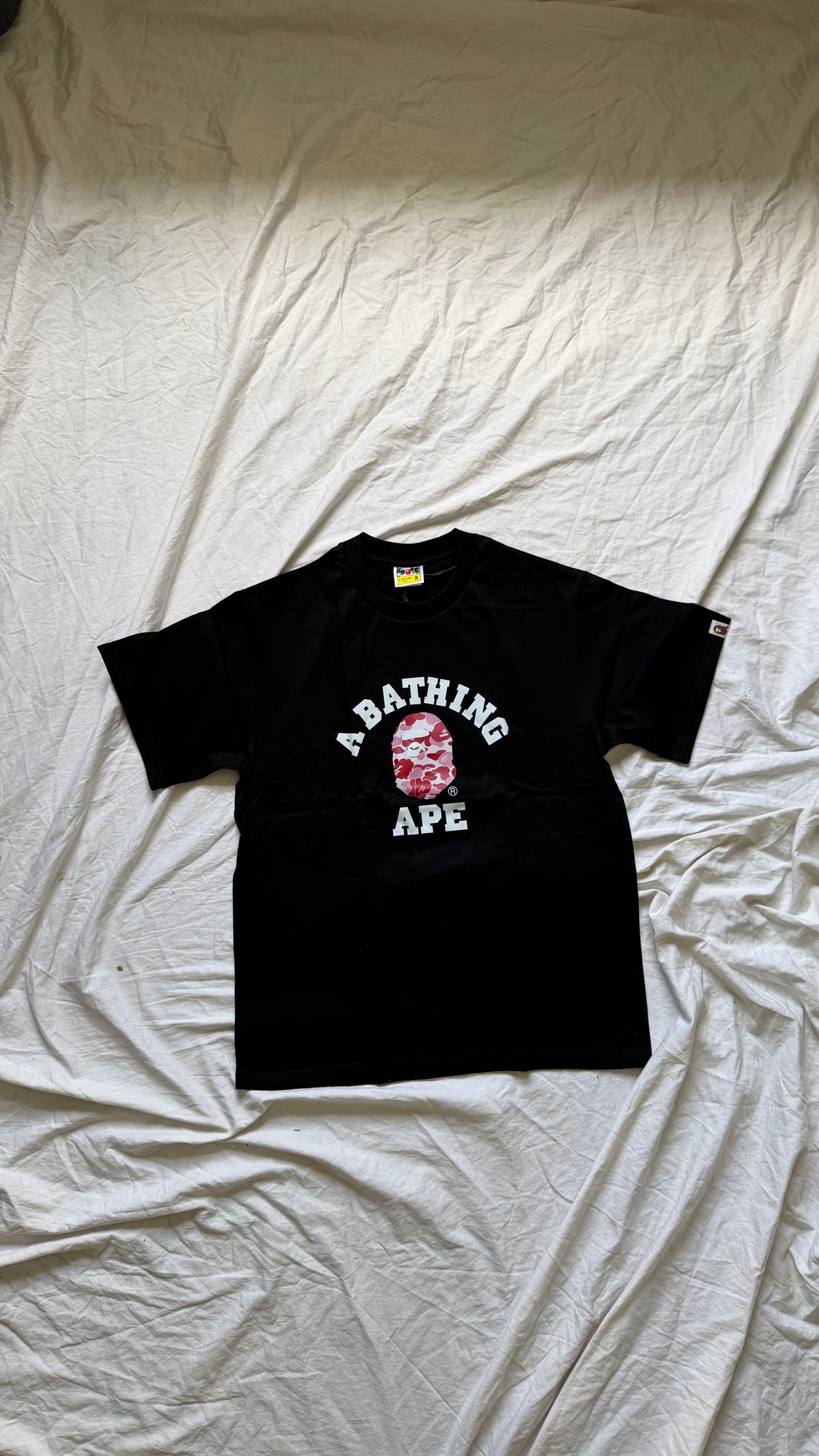 Bape College T-Shirt Pink Ape